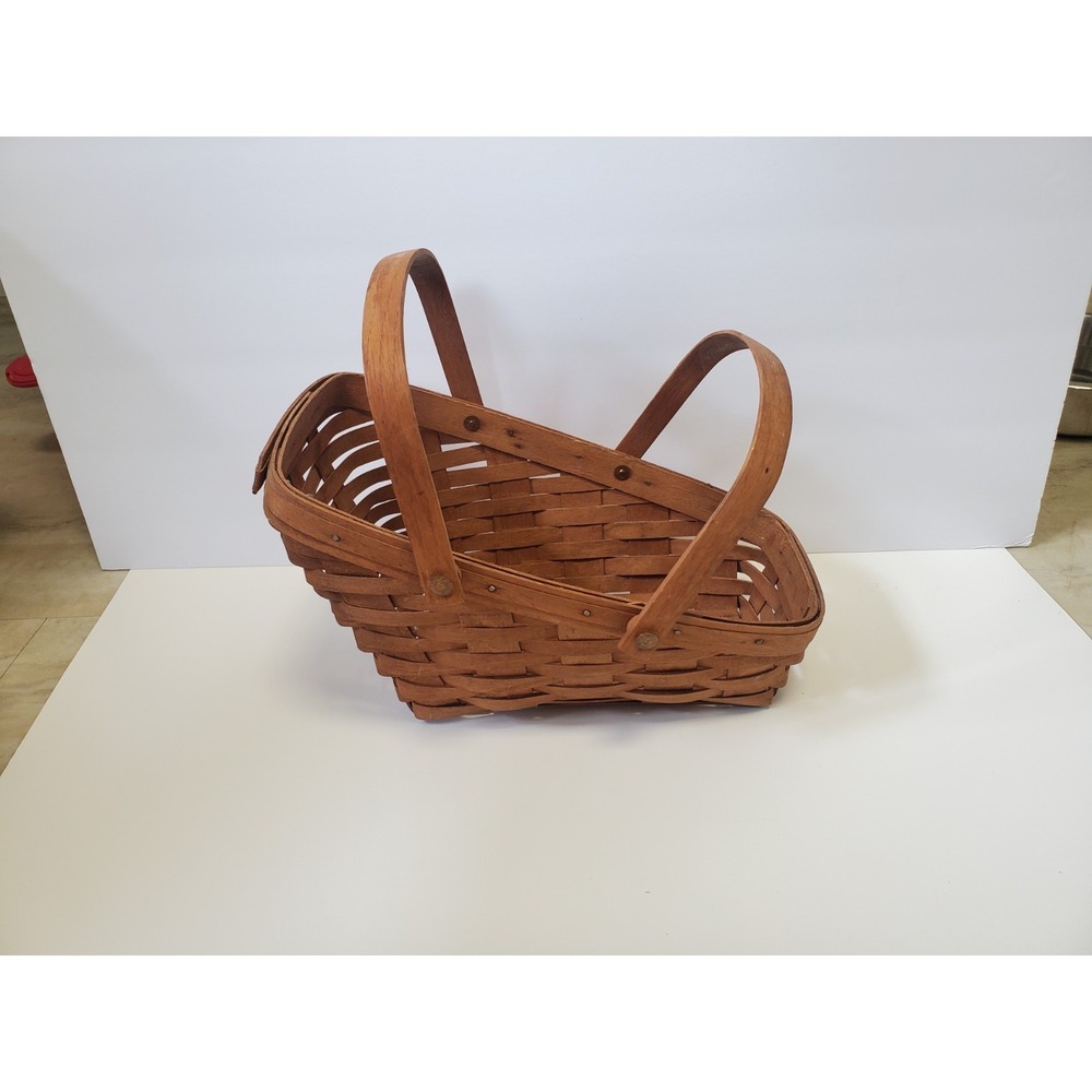 Vintage Longaberger Baskets, Protectors, and Liners Lot Handmade In 1999 & 1989 - Picture 16 of 16